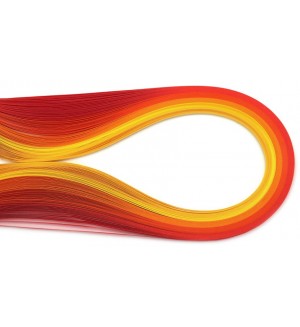 Ленти за квилинг Ем Арт - 5 mm/39 cm, оранжеви (100 бр.)
