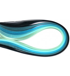 Ленти за квилинг Ем Арт - 5 mm/39 cm, сини (100 бр.)