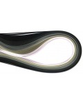 Ленти за квилинг Ем Арт - 5 mm/39 cm, сиви/черни (100 бр.)