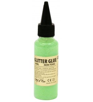 Лепило с брокат Ем Арт - Кръгчета, зелено (50 ml)