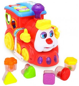 Локомотив сортер Hola Toys, със звук и светлина