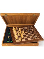 Луксозен ръчно изработен шах Manopoulos - Модернистичен стил, орех, 40 х 40 cm