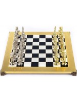 Луксозен шах Manopoulos - Ренесанс, черни полета, 36 x 36 cm