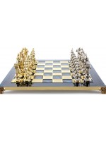 Луксозен шах Manopoulos - Ренесанс, сини полета, 36 x 36 cm