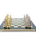 Луксозен шах Manopoulos - Ренесанс, зелени полета, 36 x 36 cm
