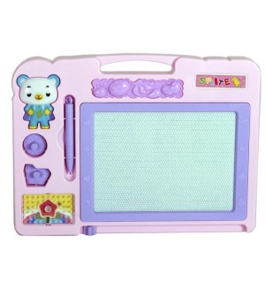 Магическа дъска за рисуване Raya Toys - двойна, розова Магическа дъска за рисуване Raya Toys - двойна, розова
