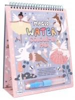 Магически карти за оцветяване с вода Floss&Rock - Балерини, 6 броя