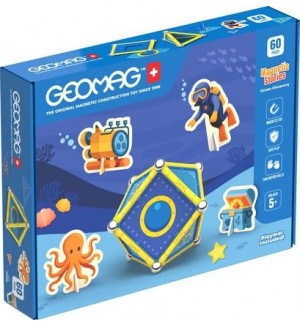 Магнитен конструктор Geomag - Магнитни истории, Океан, 60 части