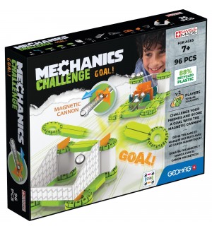 Магнитен конструктор Geomag - Mechanics Challenge Goal!, 96 части Магнитен конструктор Geomag - Mechanics Challenge Goal!, 96 части