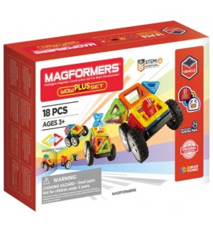 Магнитен конструктор Magformers - Wow Plus, 18 части