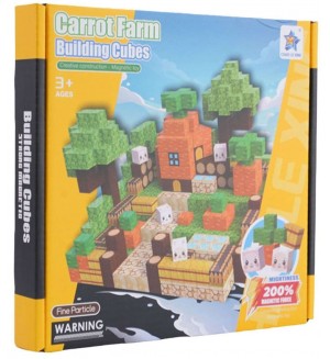 Магнитен конструктор Magnicubes - Carrot Farm, 100 части