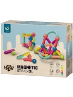 Магнитен конструктор Smart Baby - С топчета и пръчки, 42 части