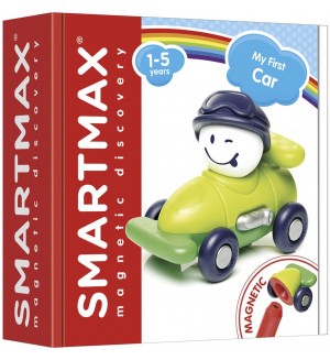 Магнитен конструктор Smart Games - Мoята първа кола, 6 части