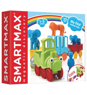 Конструктор Smart Games Smartmax - Моето първо влакче с животни, 25 части