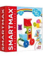 Магнитен конструктор Smart Games Smartmax - Сглоби и карай, 8 части