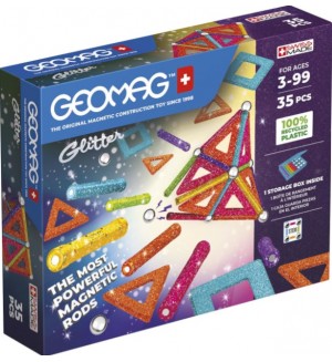 Mагнитен контруктор Geomag - Glitter, 35 части