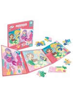 Магнитен пъзел 2 в 1 Raya Toys - Русалки, 2 х 20 части