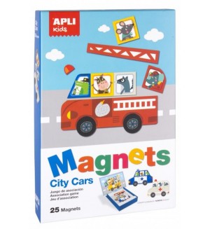 Детска магнитна игра Apli - Автомобилите в града