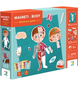 Магнитна игра Dodo - Човешкото тяло, 123 части