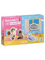 Магнитна игра Dodo - Котки, 15 части