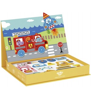 Магнитна книга Tooky Toy - Превозните средства
