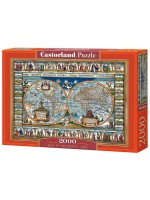 Пъзел Castorland от 2000 части - Карта на света от 1639 г.