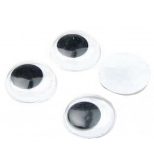 Мърдащи очички за декорация Ем Арт - 20 mm (20 бр.)