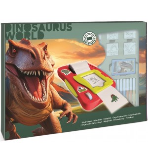 Творчески комплект с машина за стикери Multiprint Dinosaur World