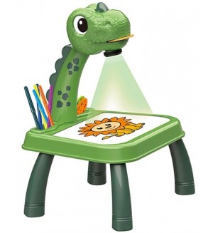 Масичка за рисуване с проектор Ocie -  Динозавър, с аксесоари