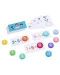 Математическа игра за събиране и изваждане Smart Baby - С дървени плочки и карти