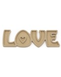 MDF надпис за декорация Ем Арт - Love, 215 x 70 x 10 mm