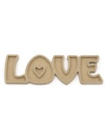 MDF надпис за декорация Ем Арт - Love, 215 x 70 x 10 mm