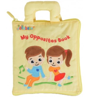 Мека книжка-чанта Jollybaby - My Opposites Book