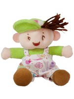 Мека кукла Амек Тойс - Момче с шапка, 14 cm