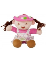 Мека кукла Амек Тойс - Момиче с шапка, 14 cm Мека кукла Амек Тойс - Момиче с шапка, 14 cm