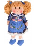 Мека кукла Bigjigs - Кати, с рокличка, 34 cm