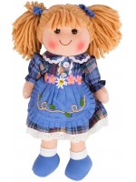 Мека кукла Bigjigs - Кати, с рокличка, 34 cm