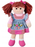 Мека кукла Bigjigs - Мелъди, с рокличка, 34 cm