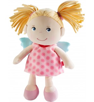 Мека кукла Haba - Ангелче с розова рокля и крилца, 20 cm