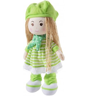 Мека кукла Heunec Poupetta - Със зелена шапчица, 30 cm