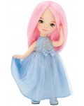 Мека кукла Orange Toys Sweet Sisters - Били със сатенена синя рокля, 32 cm