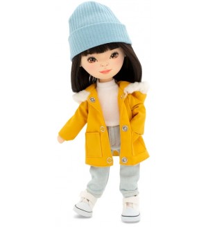 Мека кукла Orange Toys Sweet Sisters - Лилу с парка в цвят горчица, 32 cm