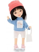 Мека кукла Orange Toys Sweet Sisters - Лилу със светлосин пуловер, 32 cm