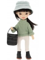 Мека кукла Orange Toys Sweet Sisters - Лилу със зелен пуловер, 32 cm