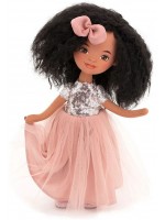 Мека кукла Orange Toys Sweet Sisters - Тина с розова рокля на пайети, 32 cm