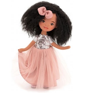 Мека кукла Orange Toys Sweet Sisters - Тина с розова рокля на пайети, 32 cm