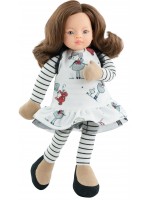 Мека кукла Paola Reina Amiga Primera - Лу, с рокля на момиченца, 32 cm