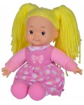 Мека кукла Simba Toys - Flower Dolly, с руса коса и розова рокля
