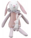 Мека куклa The Puppet Company - Зайче с бебе, 30 cm