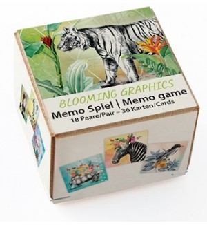 Мемори игра Gespaensterwald - Графики на цветя и животни, 36 карти